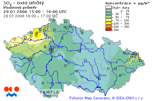 Koncentrace SO2